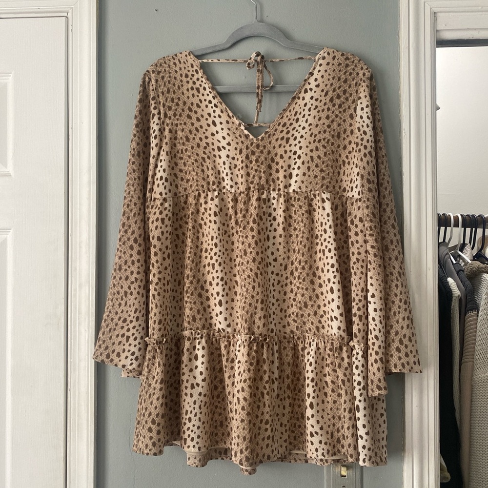 Leopard print brown dress🤎